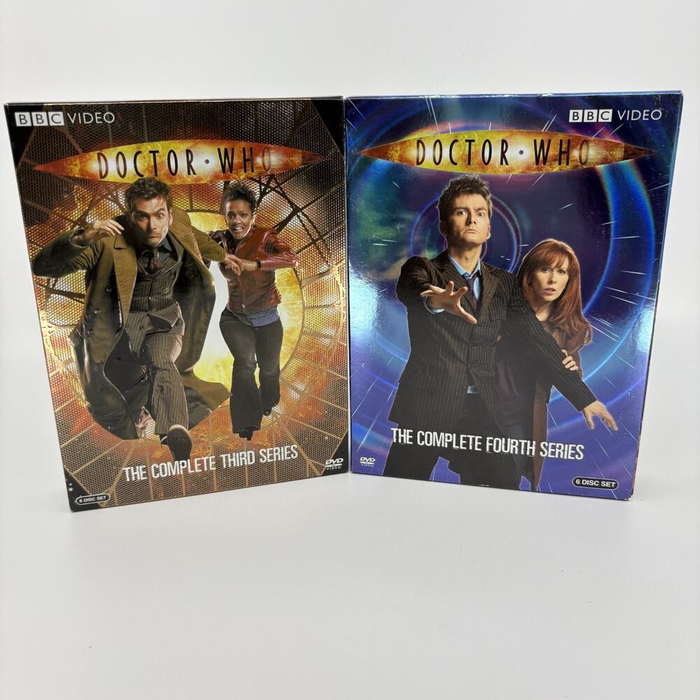 Doctor Who Complete Third Fourth Series DVD Lot Of 2 BBC Video 12 Disc Sets
